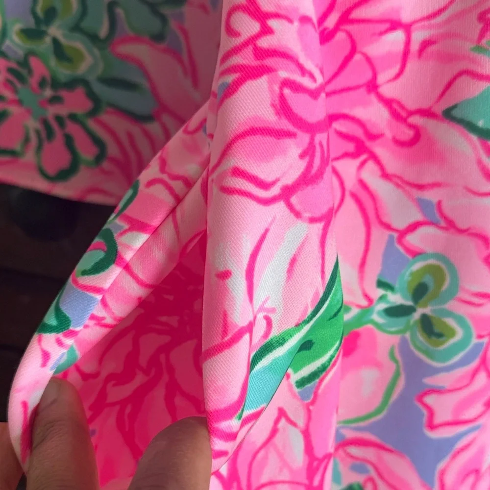Lilly Pulitzer Pink Floral Kids Skirt Set - Picture 4 of 10